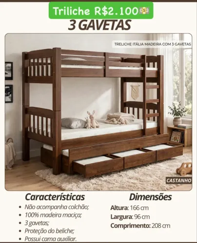 Triliche com Gavetas
