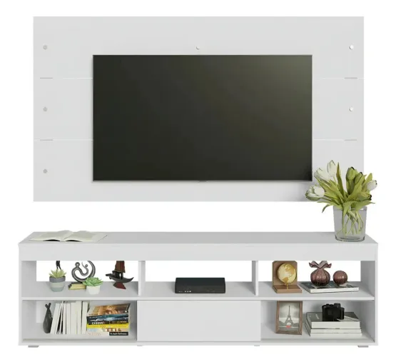Rack com painel de tv