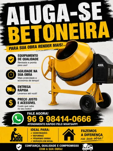 Aluguel de betoneira 