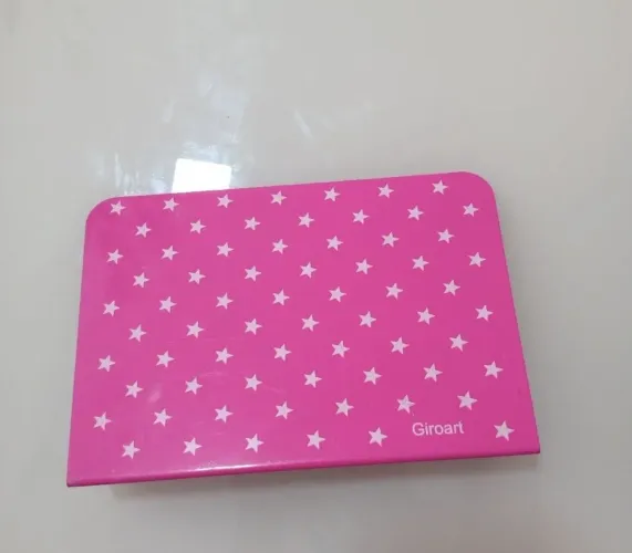 Porta retrato rosa estrelinhas