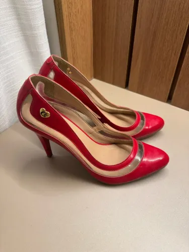 Sapato scarpin Carmen Steffens vermelho