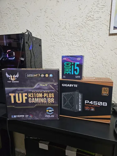 Kit I5 9400F + Placa Mãe ASUS TUF H310M-PLUS GAMING/BR + Fonte Gigabyte 450w 80Plus