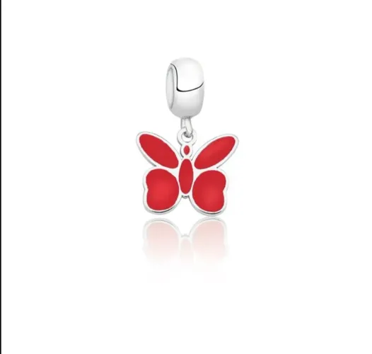 Berloque borboleta vermelho