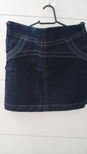 Saia Jeans Sawary Preta