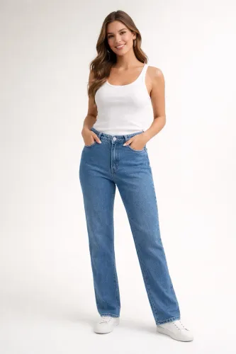 Calça Jeans tam 40 feminina Azul Clássica da Scalon