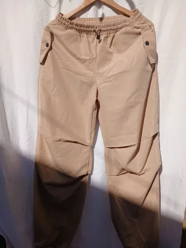 Calça Parachute Cargo Bege Shein (Tamanho XS/34)
