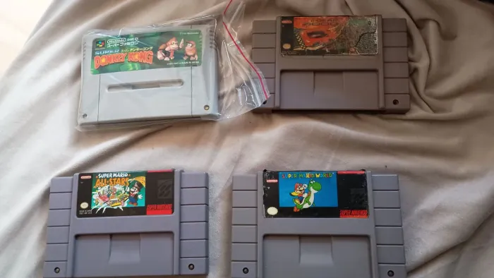 Jogos de super Nintendo, super Mario world, donkey Kong, Aladdin, top gear 3000, 