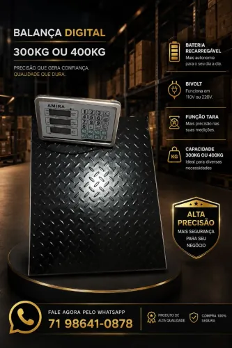 BALANÇA DIGITAL ATÉ 400KG na CAIXA SERVIÇO DE ENTREGA GARANTIA
