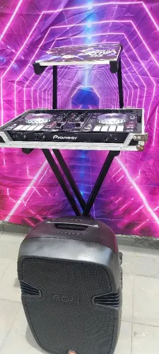 Controladora DDJ sr pionner caixa ativa JBL base dj com suporte notebook 