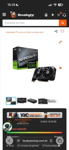 Rtx 5060 msi na garantia