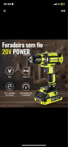 Parafusadeira 20v 120 reais