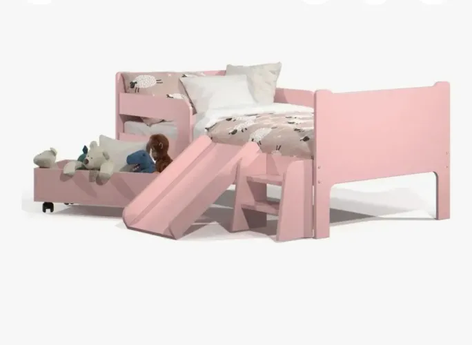 Mini Cama Rosa- ACOMPANHA COLCHÃO