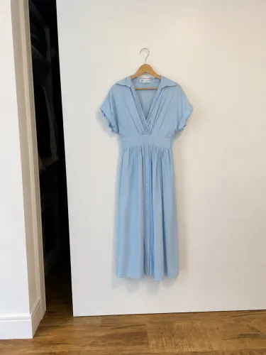 Vestido Zara Azul Claro Tamanho P