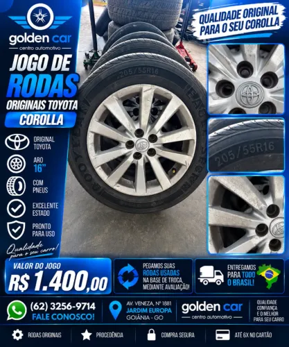 JOGO DE RODAS ORIGINAIS TOYOTA COROLLA - ARO 16