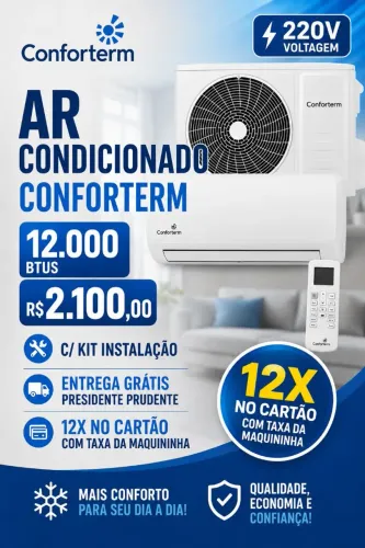 Ar condicionado confortem 12.000 BTUs