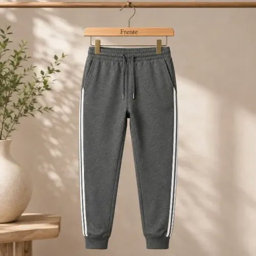 Calça Jogger Masculina Slim Fit Com Listras Grafite - Tamanho P,M,G ou GG
