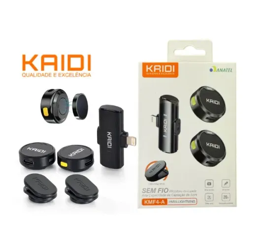 Microfone de Lapela Duplo Para iPhone Kaidi