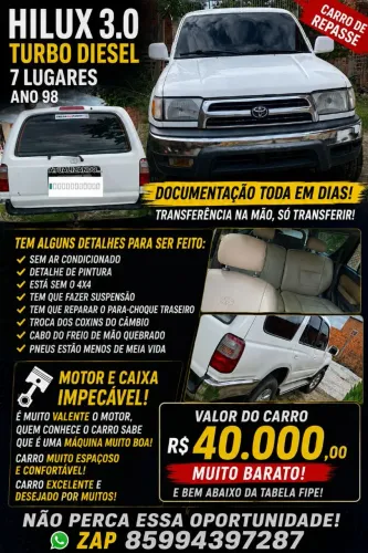 Toyota Hilux SW4 4X4 3.0 8V TB Diesel 1998