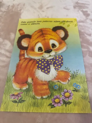Papel de carta grande A4 tigre raro da década de 80