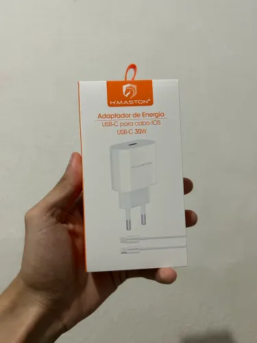 Carregador Rápido H'Maston 30W USB-C para Cabo iOS / Tipo-C (Novo)