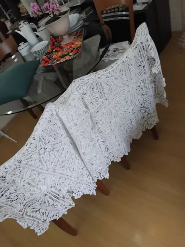 Toalha croche feito a mão retangular