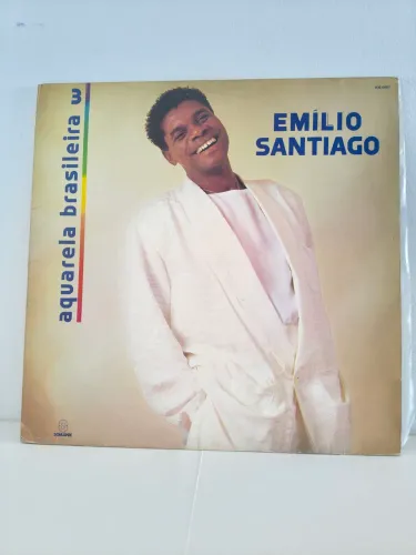 LP vinil Emílio Santiago Aquarela brasileira 3, Somlivre, 1990