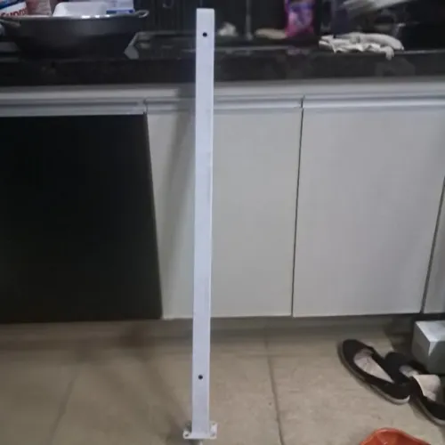 10 torres de aluminio branca para guarda corpo de vidro de 1 metro novas