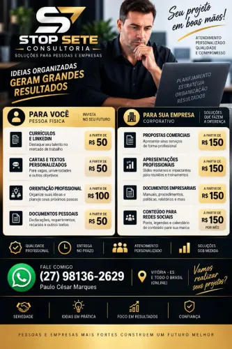 Consultoria para Pessoas e Empresas | Currículos, Documentos e Soluções Corporativas