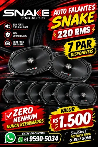 Auto falantes Snake 220 RMS