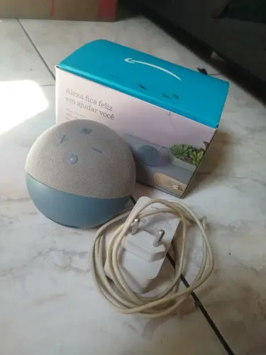 Echo Dot 4a C/ Carregador e Caixa