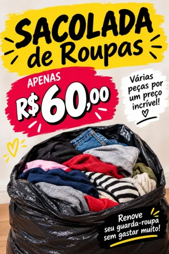 Sacolada de roupas