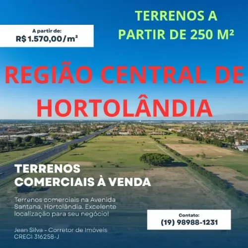 TERRENOS COMERCIAIS E RESIDÊNCIAIS EM HORTOLÂNDIA