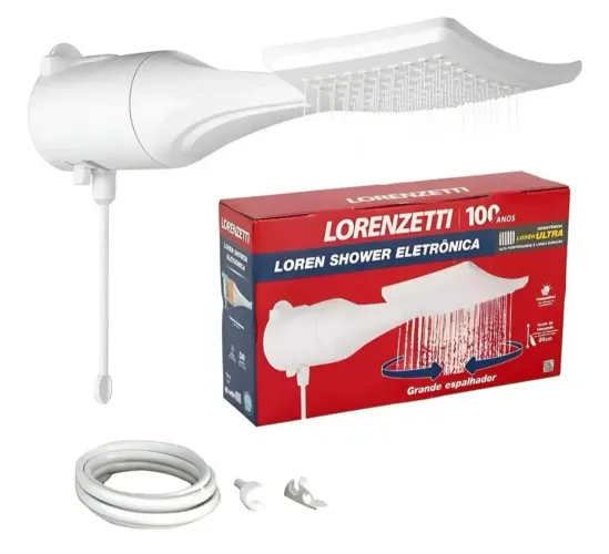 Chuveiro Ducha Lorenzetti Loren Shower Eletrônico Branco 6.8kw 220v