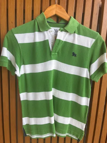 Camisa Polo Old Navy Original Tamanho M Infantil Menino Verde