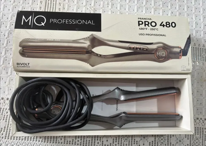 Chapinha prancha alisadora mq pro 480 480f / 250c - bivolt - Mq Hair