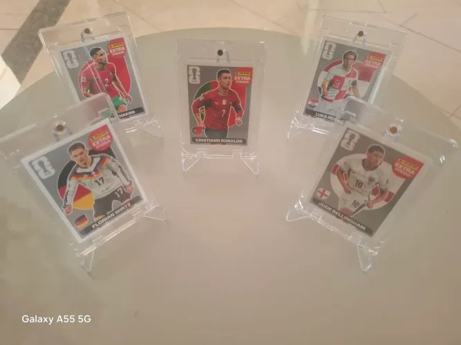 Kit c/ 05 un Extra Sticker Prata Incluindo CR7 Copa 2026