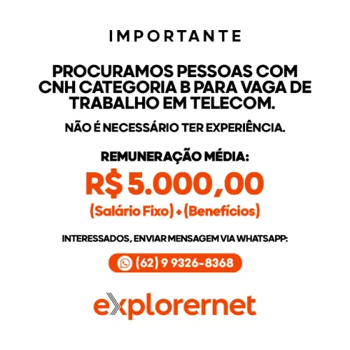 TÉCNICO DE TELECOM - TRINDADE/GO