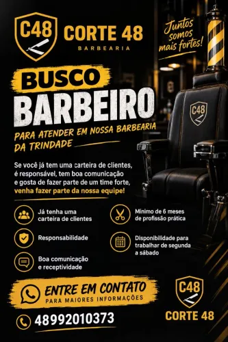Barbeiro com clientela