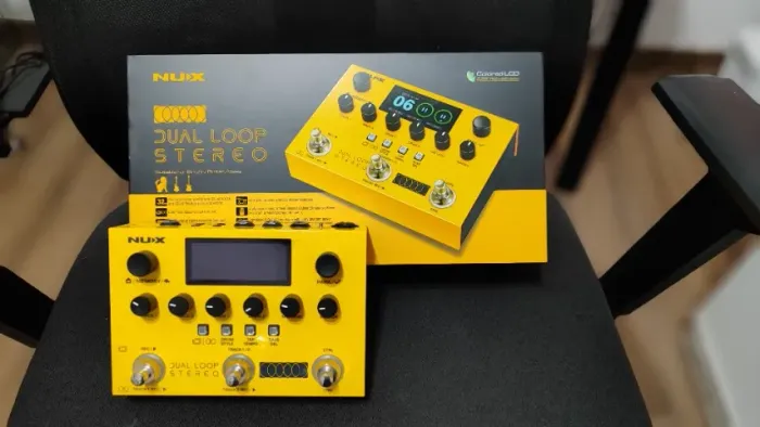 Pedal Estéreo Nux Dual Loop Monarch Series Amarelo Amarelo (Usado)