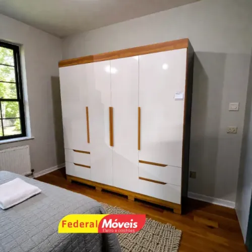 Guarda Roupa 4 Portas 4 Gavetas - Mega Promoção!