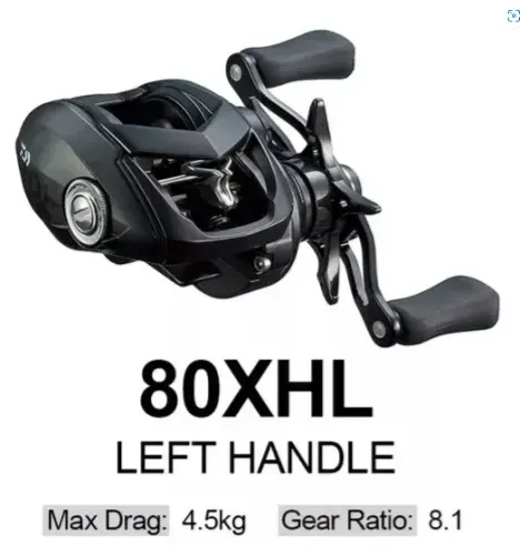 Carretilha Daiwa Tatula Tw 80xh/l - 8.1:1 Cor Preto Lado da manivela Esquerda