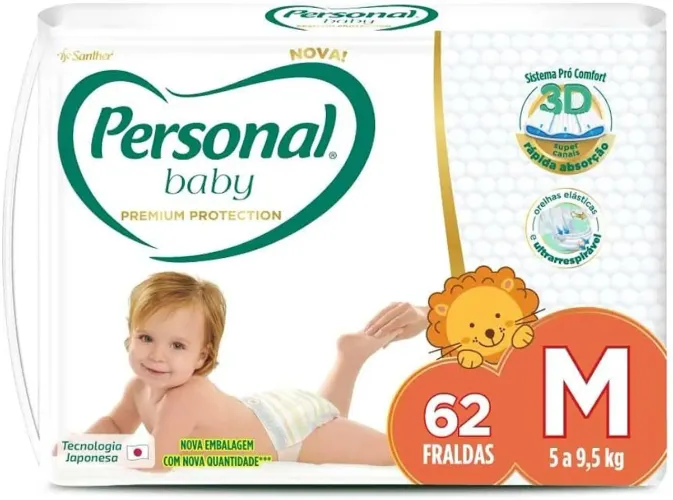 Fralda personal baby Premium tam M - 140 tiras