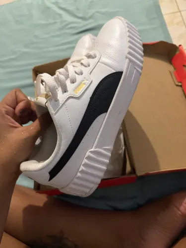 Tênis Puma Feminino 38 Branco e Preto - Praticamente Novo