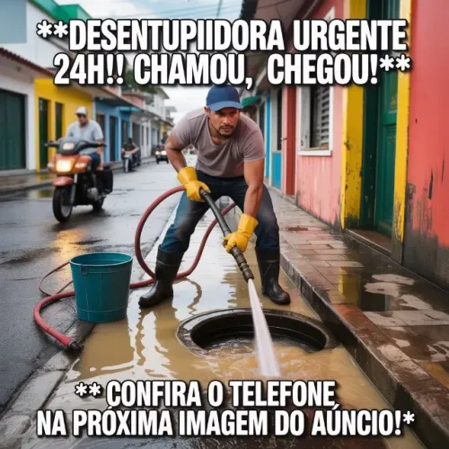 desentupidora! Alívio imediato para sua pia!