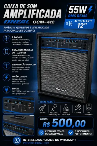 Caixa amplificada Oneal OCM-412
