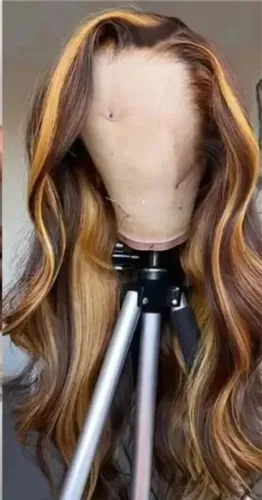 Lace front humana morena iluminada 