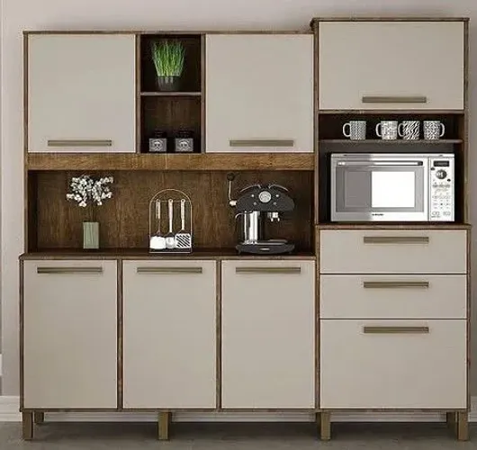 Armário de cozinha belíssimo e espaçoso.