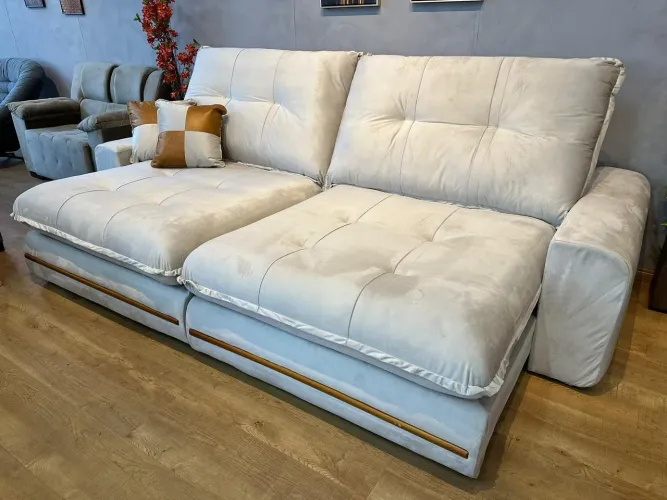 SOFÁ RETRÁTIL E RECLINÁVEL 2 MÓDULOS TITÂNIO PILLOW TOP