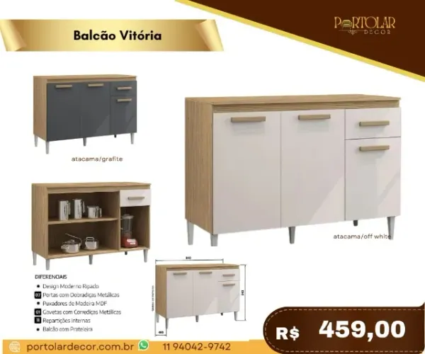 Balcão Vitória, a pronta entrega