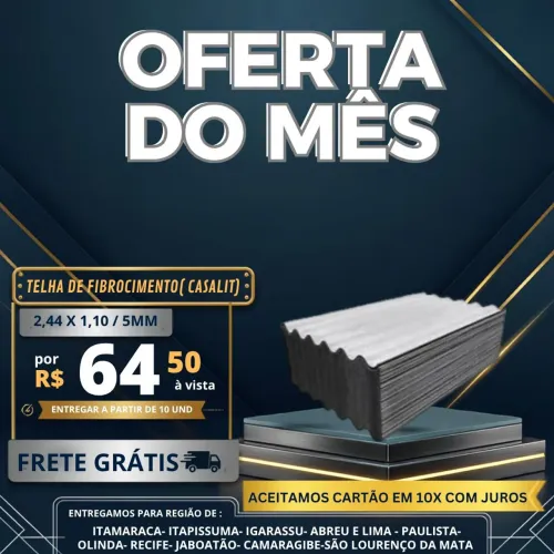Telha direto de fábrica vários tamanhos só pague na entrega